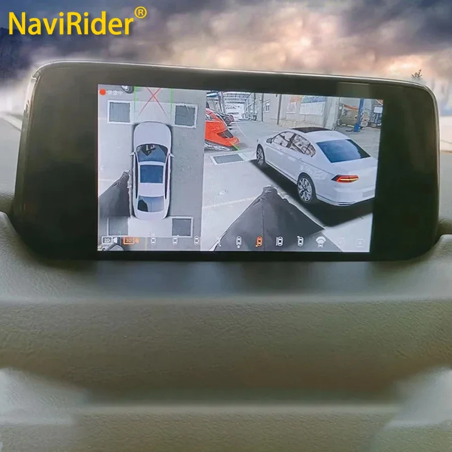 Rear Camera For Car - 360 درجة عرض الطيور جهاز تسجيل