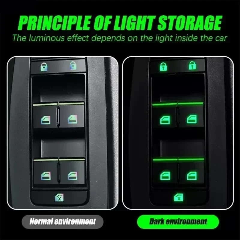 Car Accessories Inside - مجموعة واحدة من ملصقات أزرار السيارة