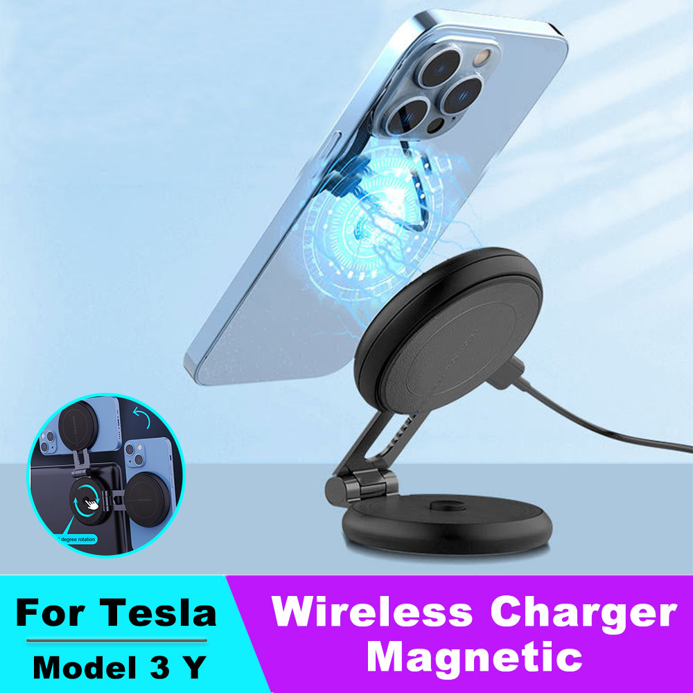 Wireless Car Charger - حامل هاتف السيارة المغناطيسي المخفي لطراز