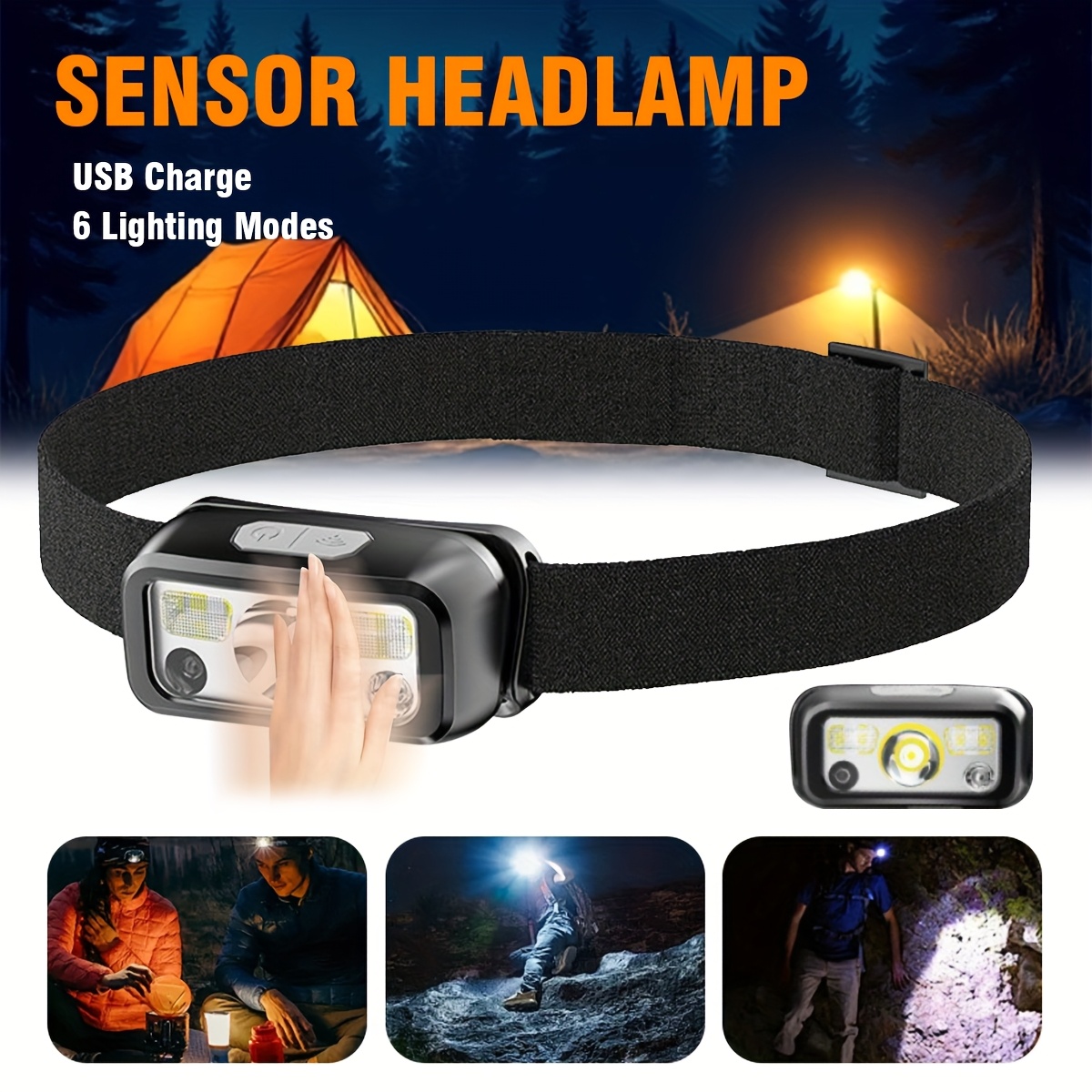Led Headlight Bulbs - مصباح رأس قوي بتقنية COB LED