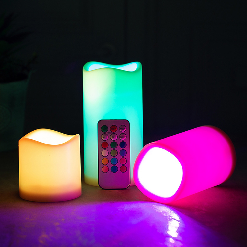 Led Headlight Bulbs - مجموعة من 3 شموع LED وامضة