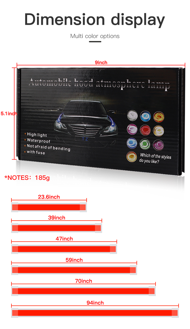 شريط إضاءة لغطاء السيارة باللو - مراجعة Led Headlight Bulbs وسعره