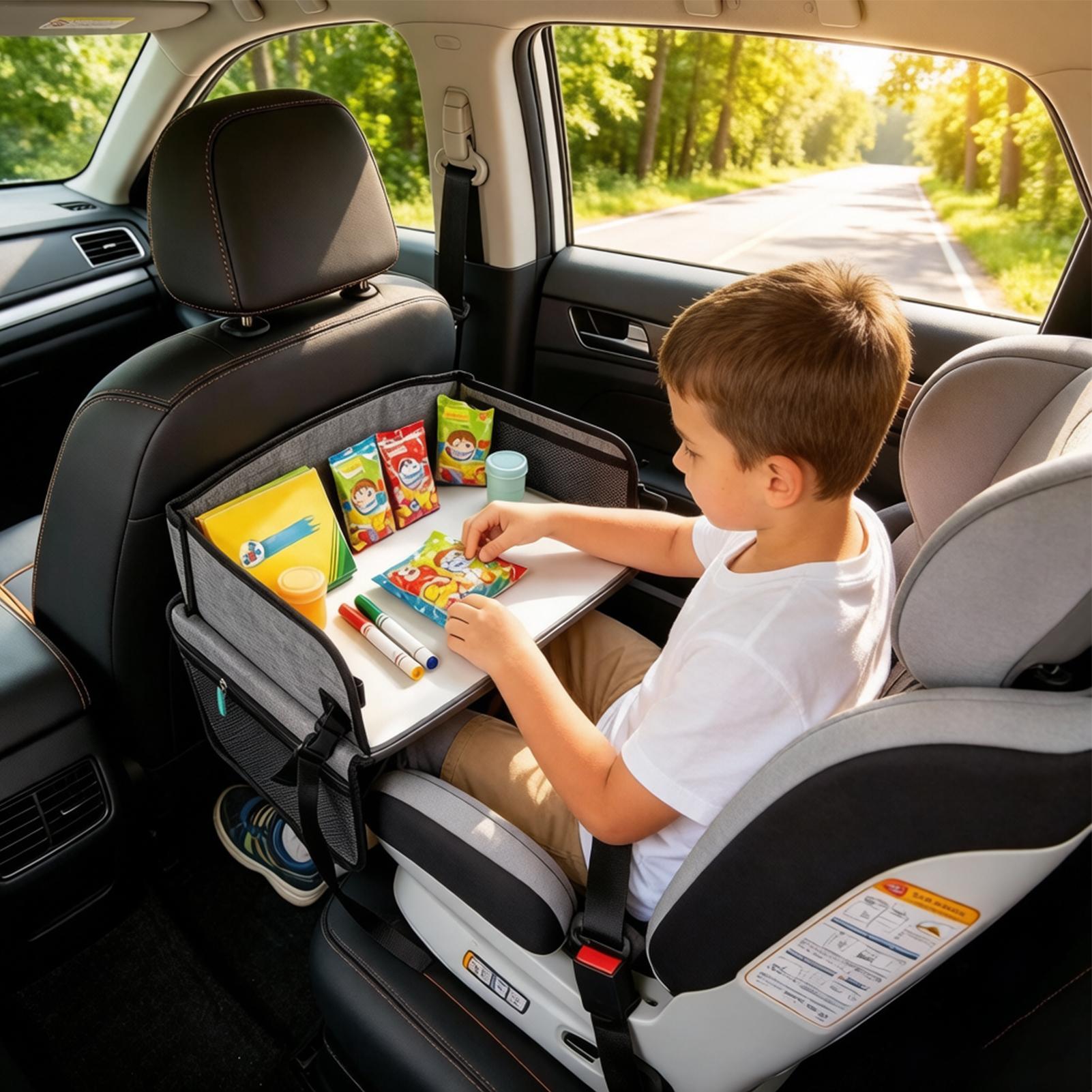 طاولة سيارة للأطفال مع جيب قاب - مراجعة Car Seat Organizer وسعره