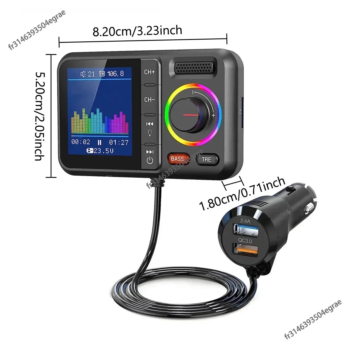 جهاز إرسال FM لاسلكي مع شاشة م - مراجعة Wireless Car Charger وسعره